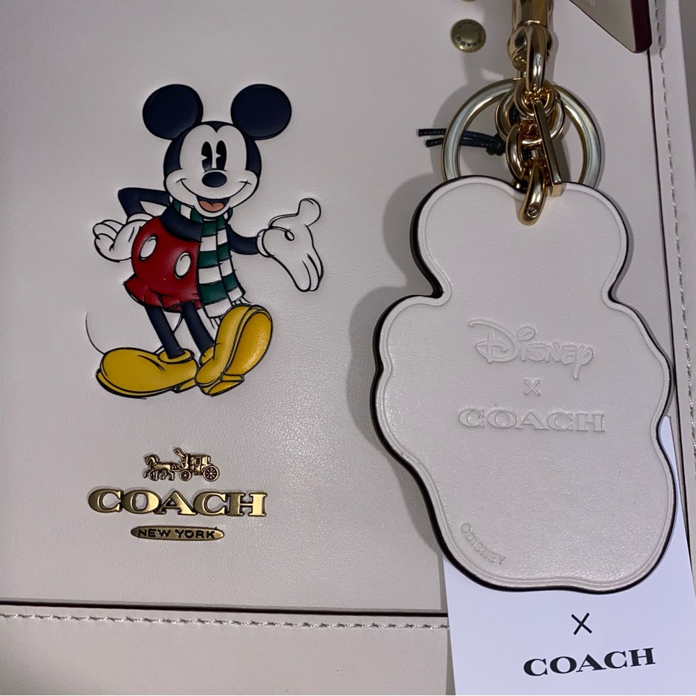 Coach Mickey leather purse and keychain set New - Picture 5 of 16